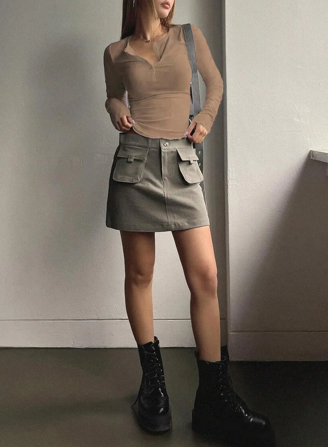 2024 Long Sleeve Shirts for Women V Neck Henley Tops Slim Fit Basic Ribbed Knit Button Down T Shirts Y2K Tops