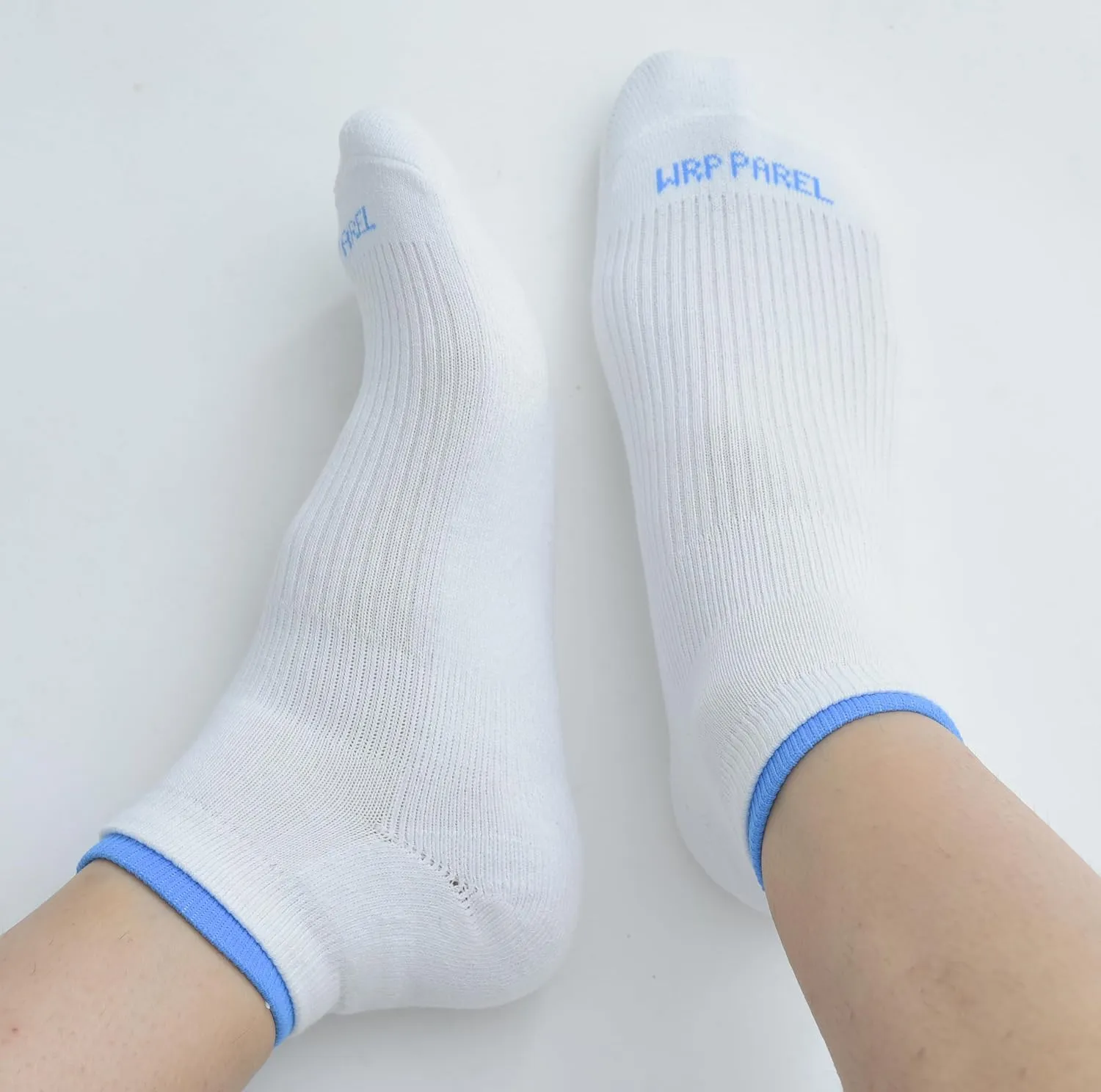 6 Pairs Mens Low Ankle Socks – Double Collar, Casual Cotton Socks – Black/Light Grey/White – Size 7-9