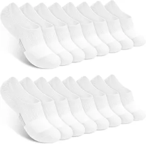 8 Pairs No Show Socks Womens Cushioned Low Cut Ankle Invisible Socks Non Slip Athletic Casual Socks