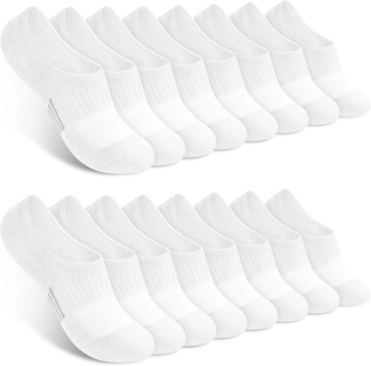 8 Pairs No Show Socks Womens Cushioned Low Cut Ankle Invisible Socks Non Slip Athletic Casual Socks