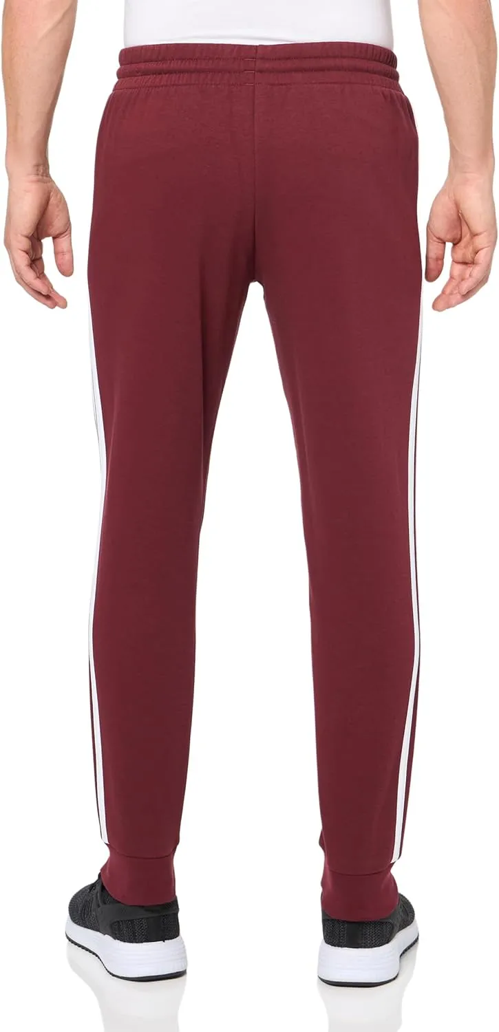 adidas Men's Tall Size Essentials 3-Stripes Fleece Tapered Cuff Pants