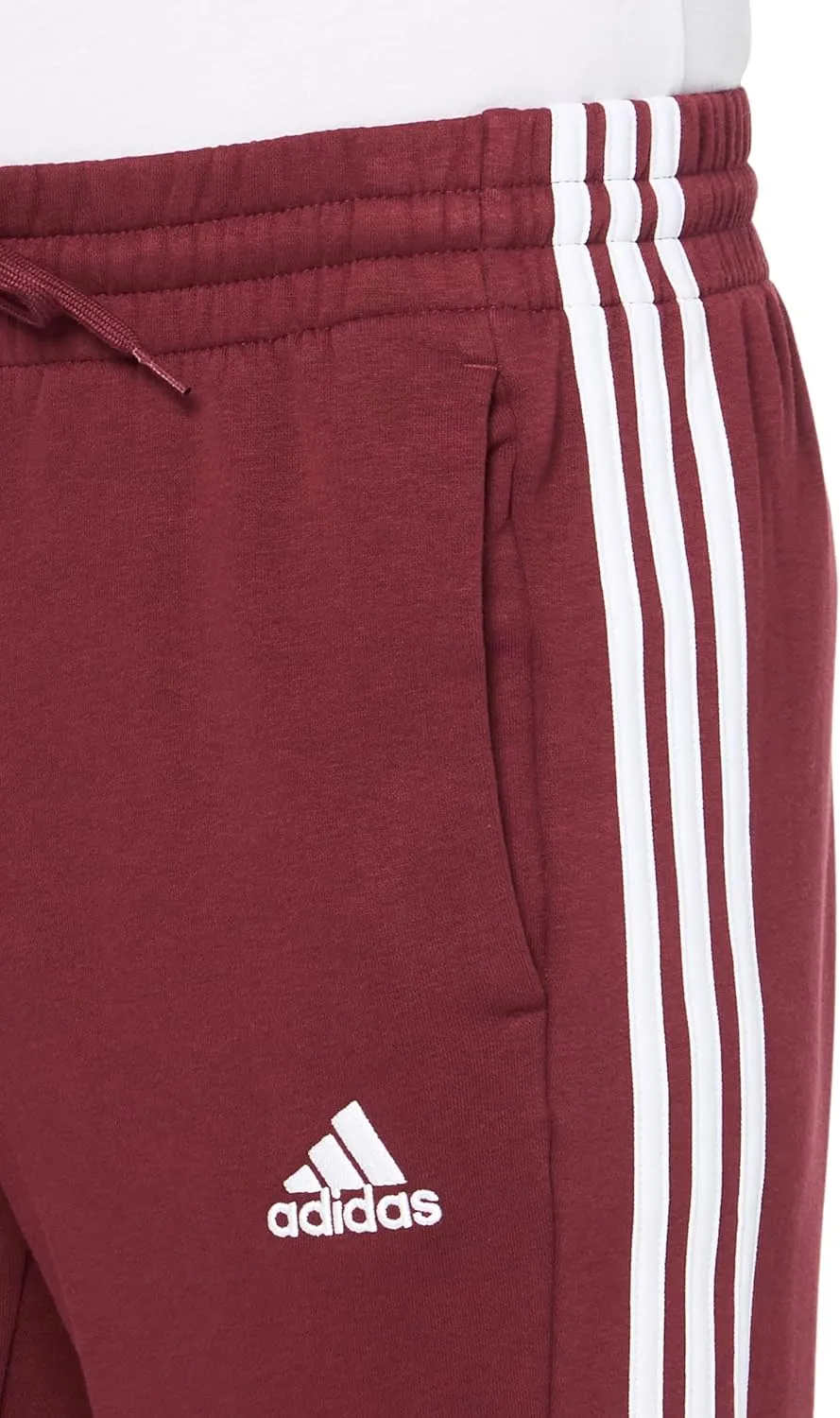 adidas Men's Tall Size Essentials 3-Stripes Fleece Tapered Cuff Pants