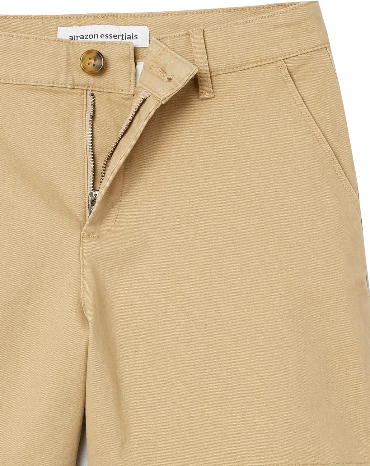 Amazon Essentials Women's Mid-Rise Slim-Fit 5 Inch Inseam Khaki Short (Available in Straight and Curvy Fits)