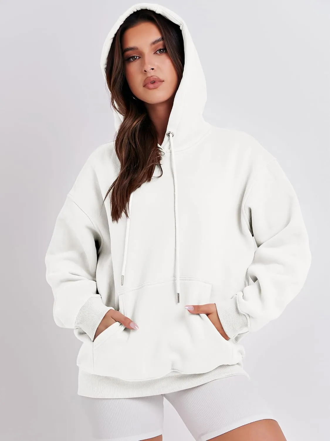 ANRABESS Women's Oversized Fleece Hoodies Basic Pullover Sweatshirt Fall Fashion 2025 Outfits Trendy Y2k Teens Preppy Clothes