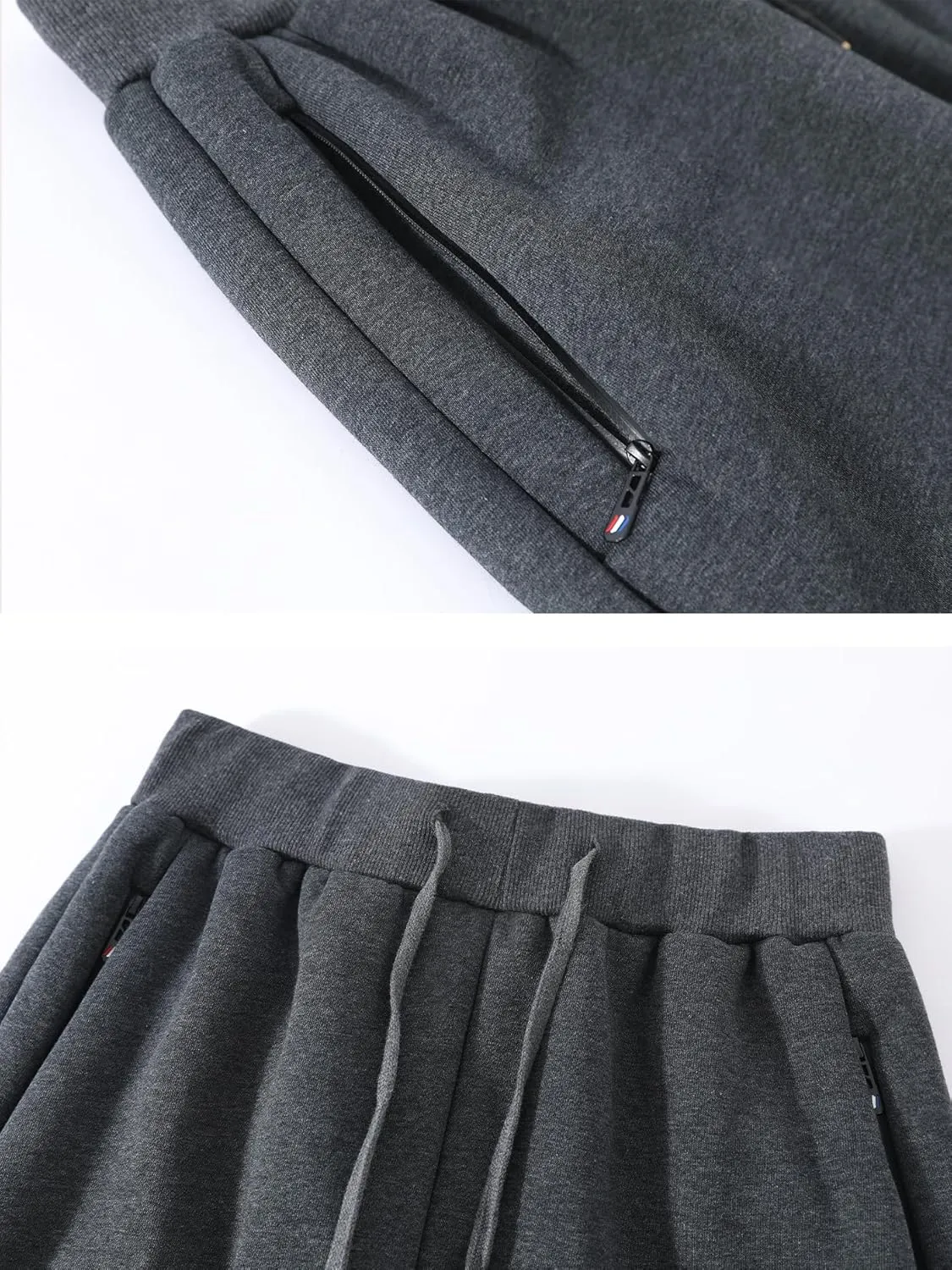 Aprsfn Men's Winter Thick Berber Fleece Sherpa Lined Active Sweatpants Brushed Jogger Pants