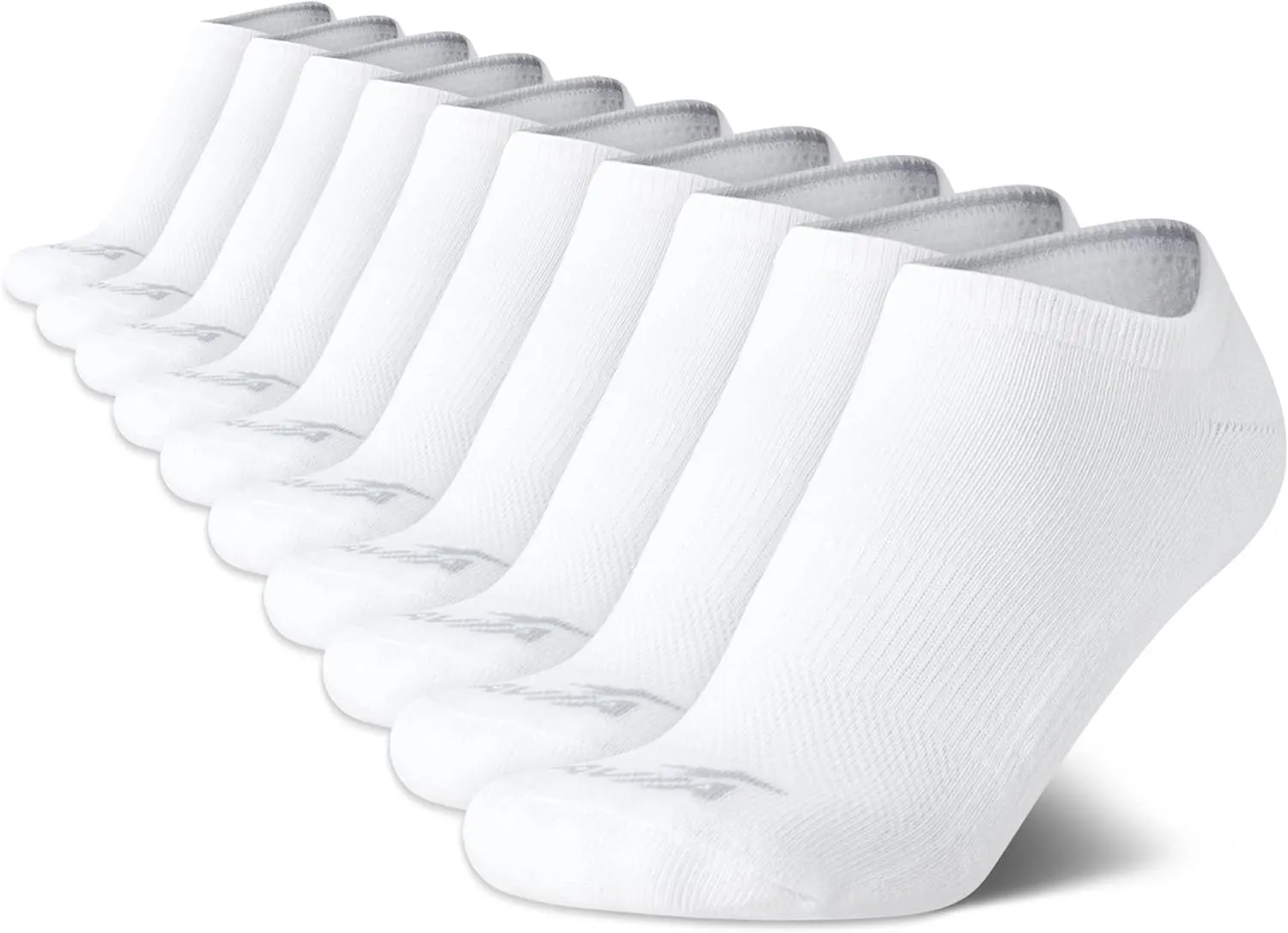 Avia Women's Athletic No Show Socks - 10 Pack Performance Stretch Cushioned Low Cut Socks for Running and Workout (4-12)