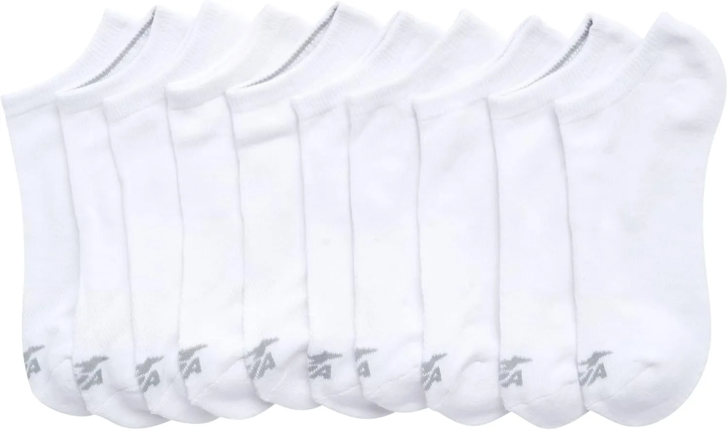 Avia Women's Athletic No Show Socks - 10 Pack Performance Stretch Cushioned Low Cut Socks for Running and Workout (4-12)