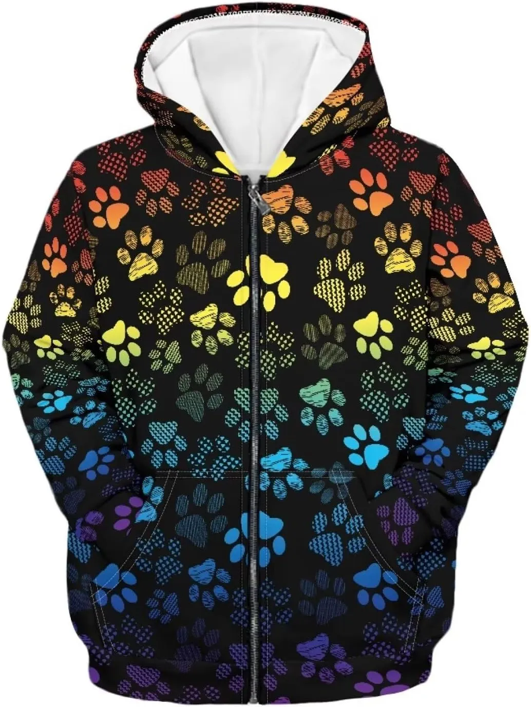 Boy Hoodies Size 6-16 Zipper with Two Pockets Fashion Hooded Zipper Sweatshirt for Teenagers