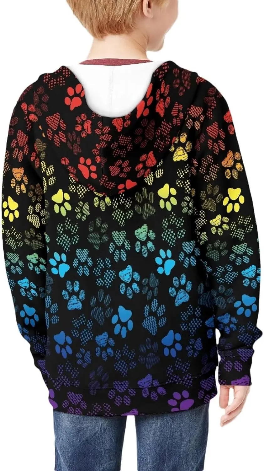 Boy Hoodies Size 6-16 Zipper with Two Pockets Fashion Hooded Zipper Sweatshirt for Teenagers