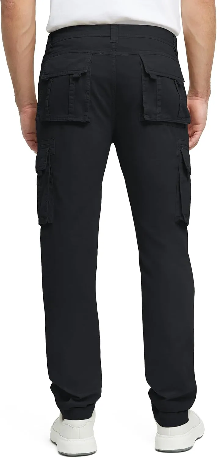 Cargo Pants for Men Cotton Fabric 6 Deep Pockets Straight-Leg Design Work Pants for Men