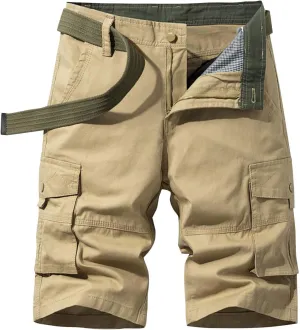 Cargo Shorts for Men Black Men's Cargo Shorts Relaxed Fit Casual Cotton Work Shorts Outdoor Pants with Multi Pockets Mens Denim Shorts Yoga Trousers