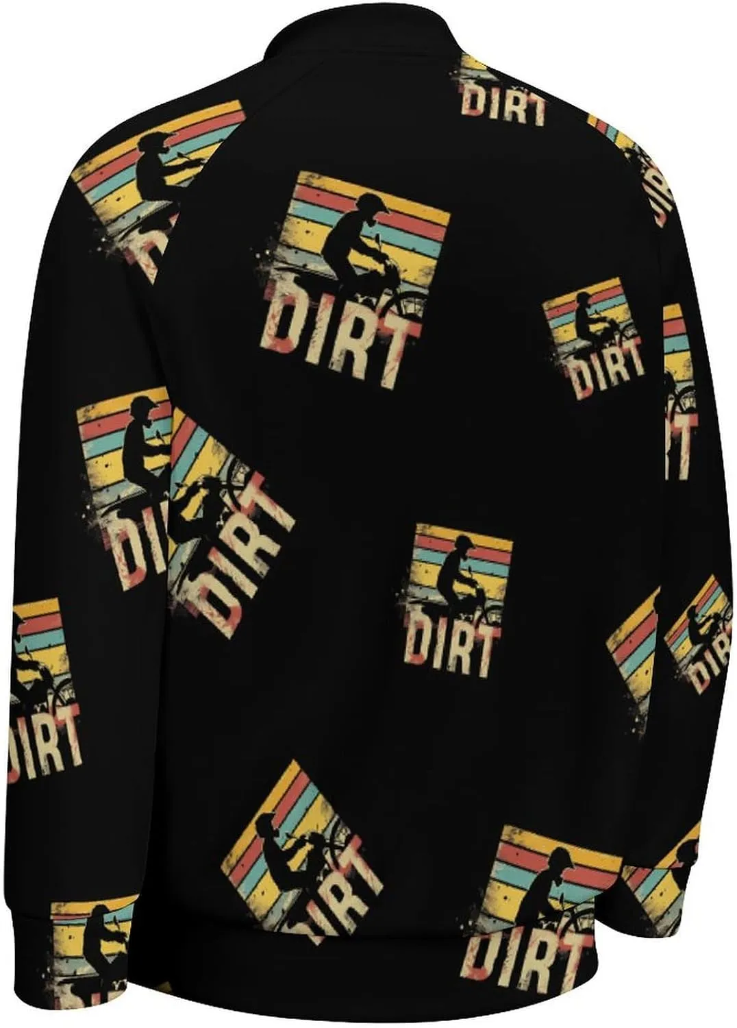 Dirt Bike Morocycle Men's Baseball Jackets Causal Sweatshirt Button Down Tops Long Sleeve Coat
