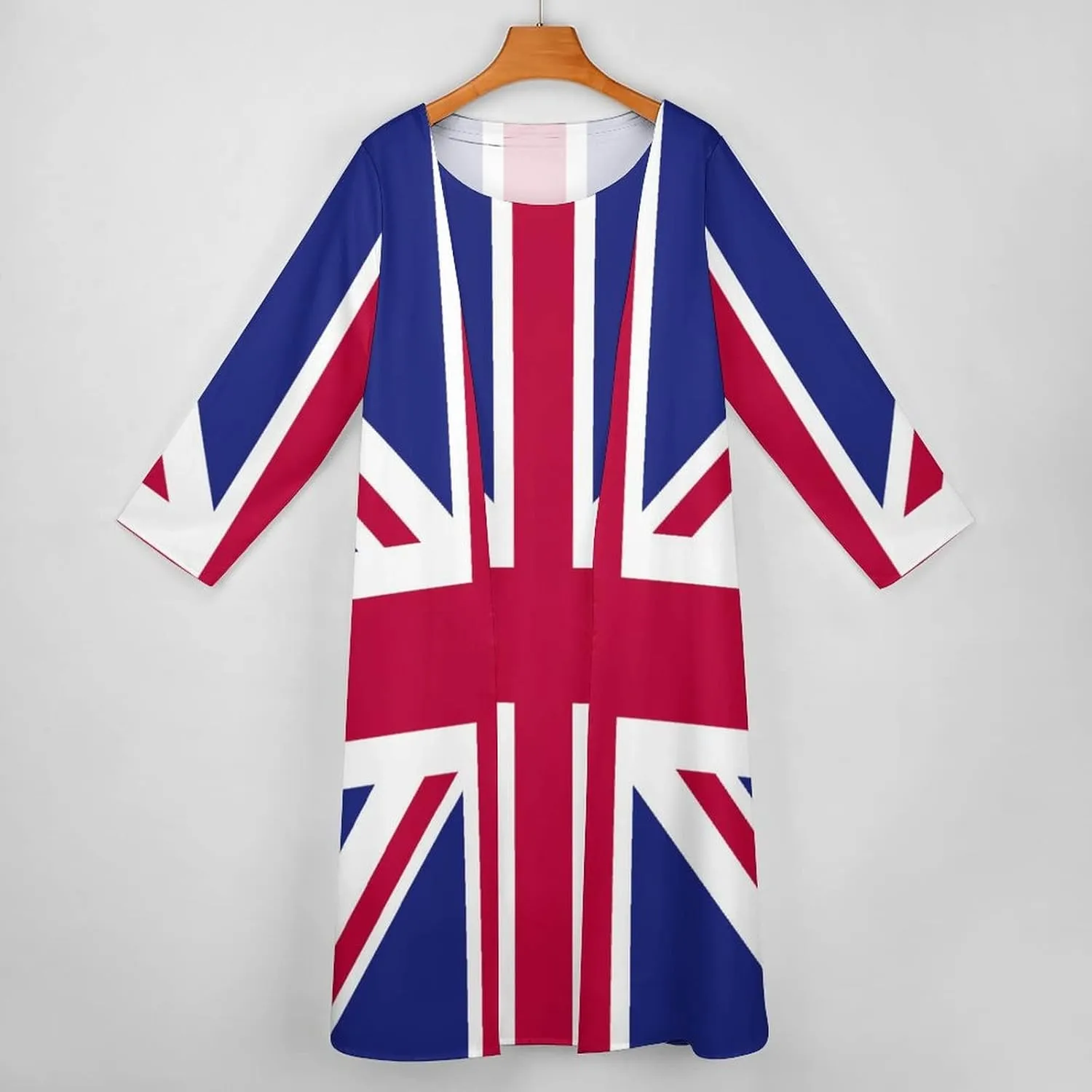 Dress Suit Skirts for Womens Summer Top British Flag Casual V Neck Shift Dress XL
