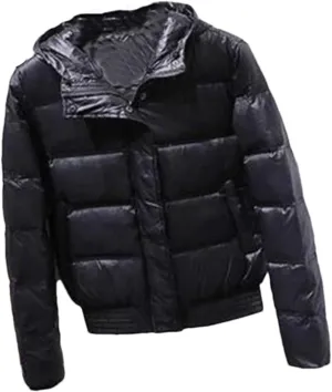Fjnbbiot Winter Coat Women Hooded Short Warm Puffer Jacket Waterproof Female White Duck Down Parka