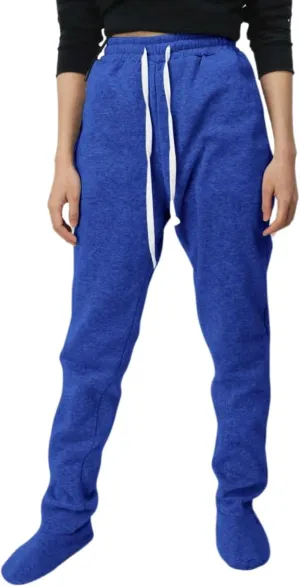 Fleece Footed Pajamas For Women Elastic High Waisted Footed Pajamas Comfy Casual Winter Warm Sleeepwear With Pockets