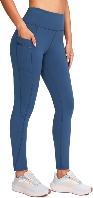 G Gradual Women's Fleece Lined Winter Leggings with Pockets Water Resistant High Waisted Thermal Warm Pants Running Hiking