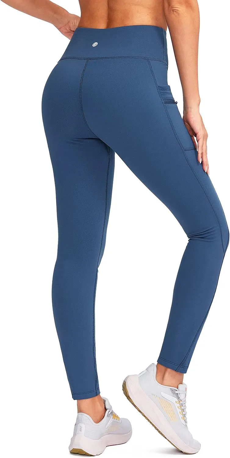 G Gradual Women's Fleece Lined Winter Leggings with Pockets Water Resistant High Waisted Thermal Warm Pants Running Hiking