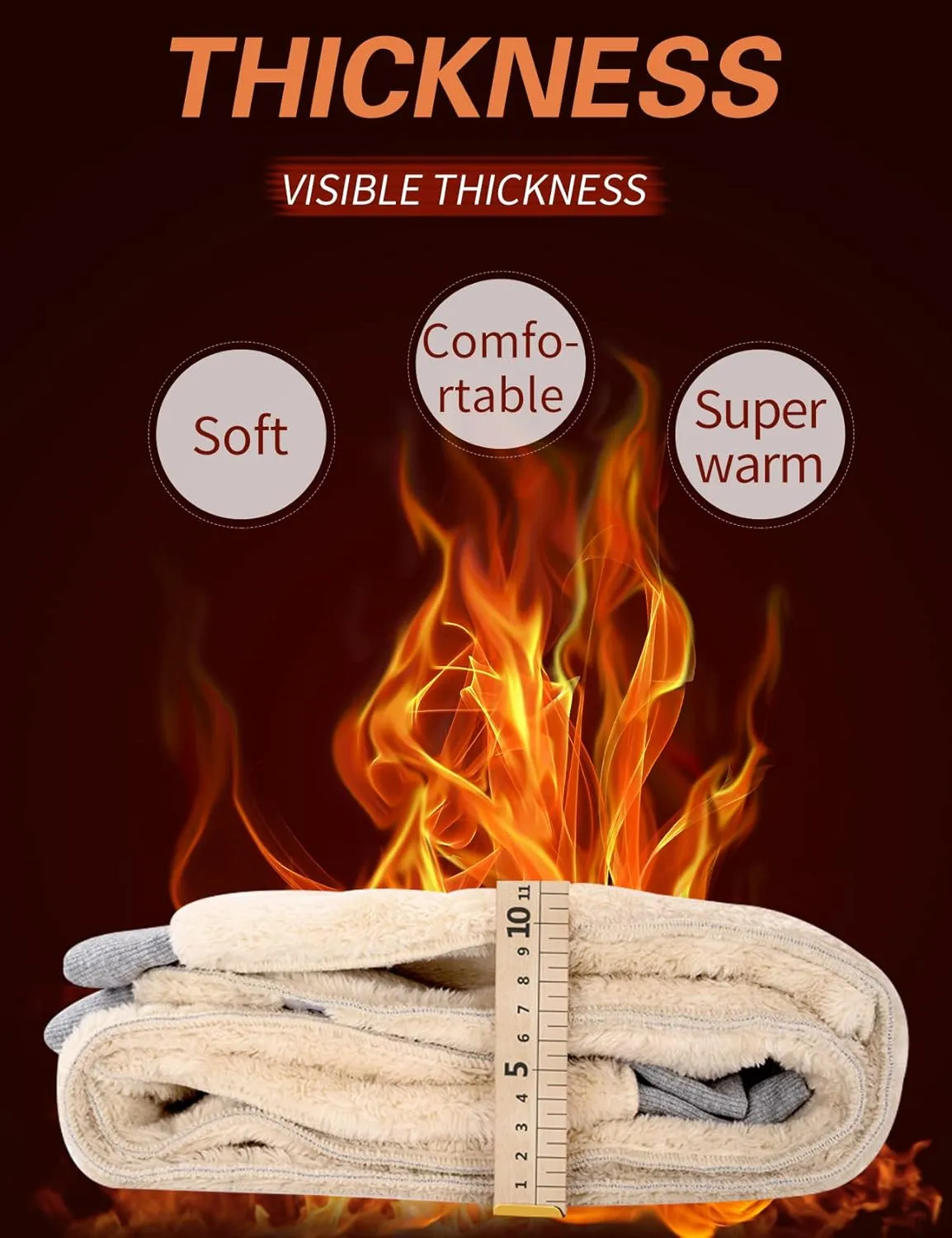 Gihuo Men Sweatpants Sherpa Fleece Lined Sweatpants Winter Thermal Active Outdoor Sports Track Jogger Pants