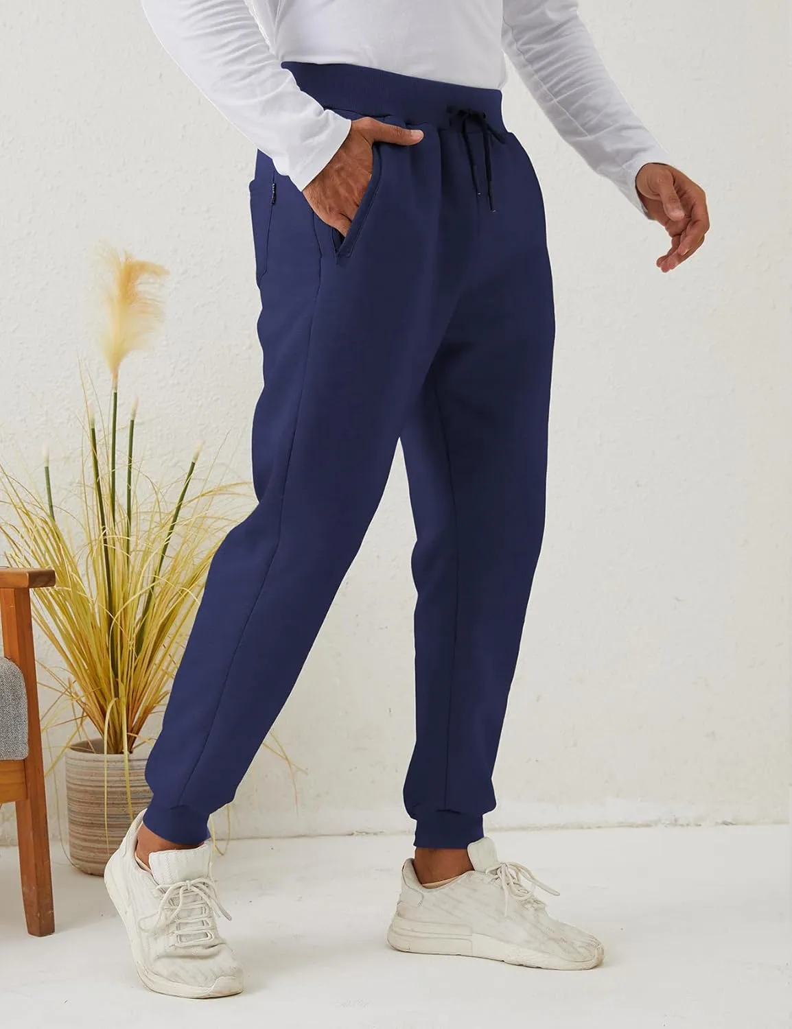 Gihuo Men Sweatpants Sherpa Fleece Lined Sweatpants Winter Thermal Active Outdoor Sports Track Jogger Pants