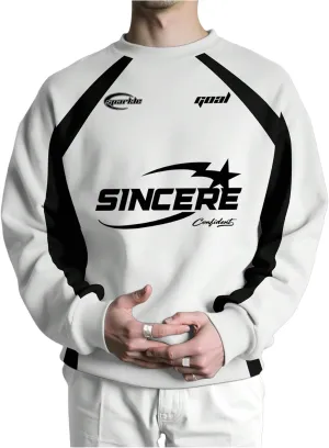 GORGLITTER Men's Star Graphic Raglan Sleeve Sweatshirt Crew Neck Long Sleeve Casual Pullover Top