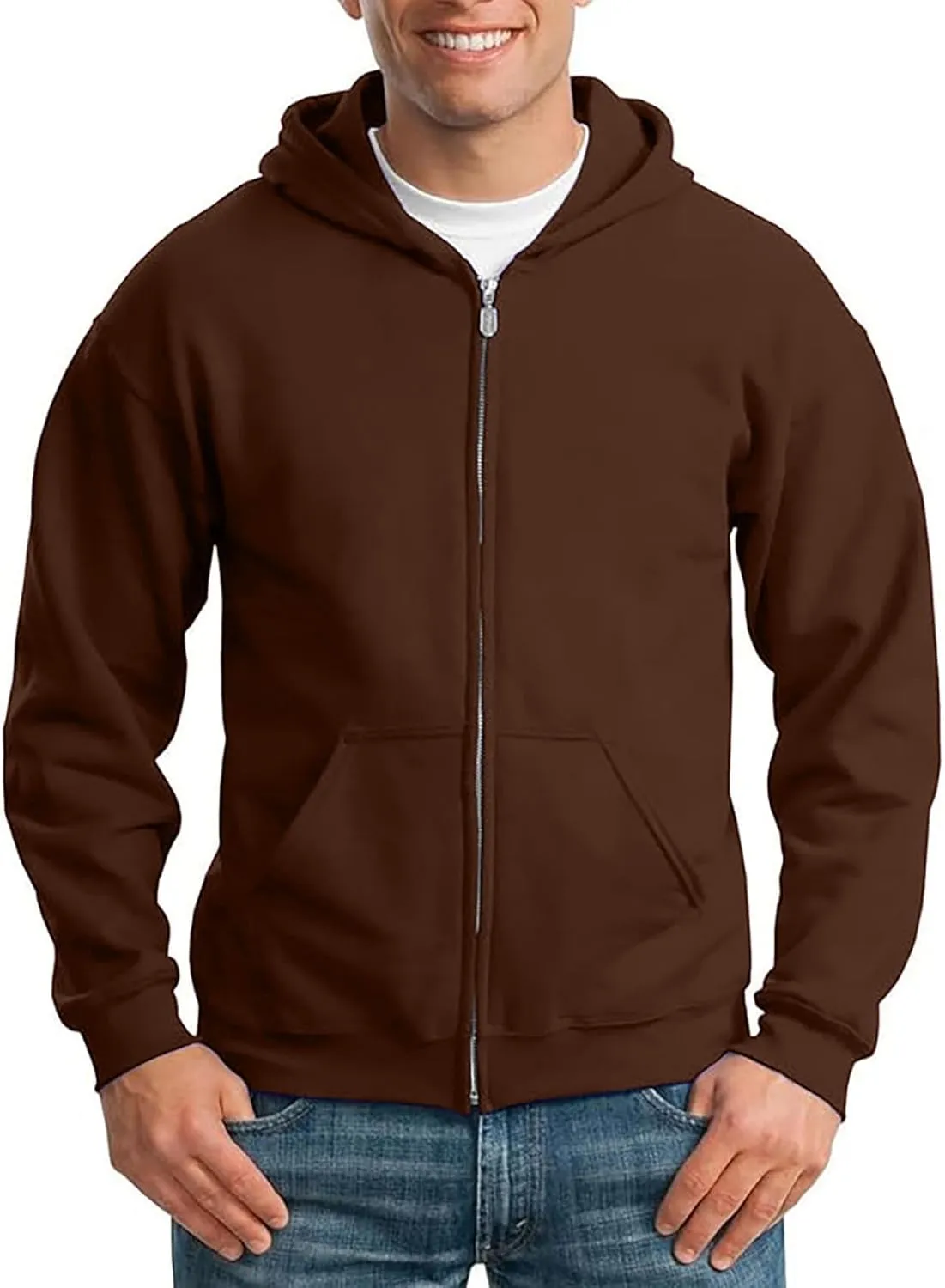 Hoodie Sweatshirts for Men Full Zip Drawstring Hoodie with Pockets Athletic Casual Fashion Lightweight Hoodie Fall Winter