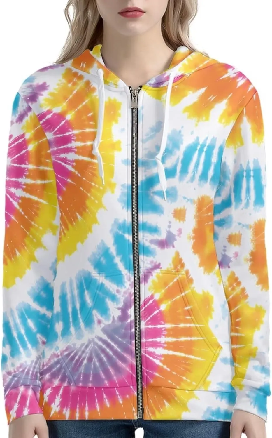 Irisjudy Christmas Snowflake Hoodies for Women Sunset Palm Trees Zip Up Sweatshirts Hooded Chinese Loong Fall Pullover Hoodie