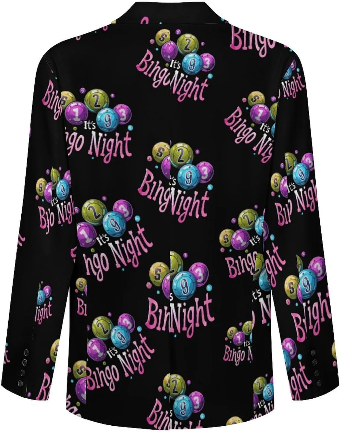 It's Bingo Night Men's Blazers Jacket Slim Fit Business Sport Coat Two Buttons Casual Suit Jacket for Work Party