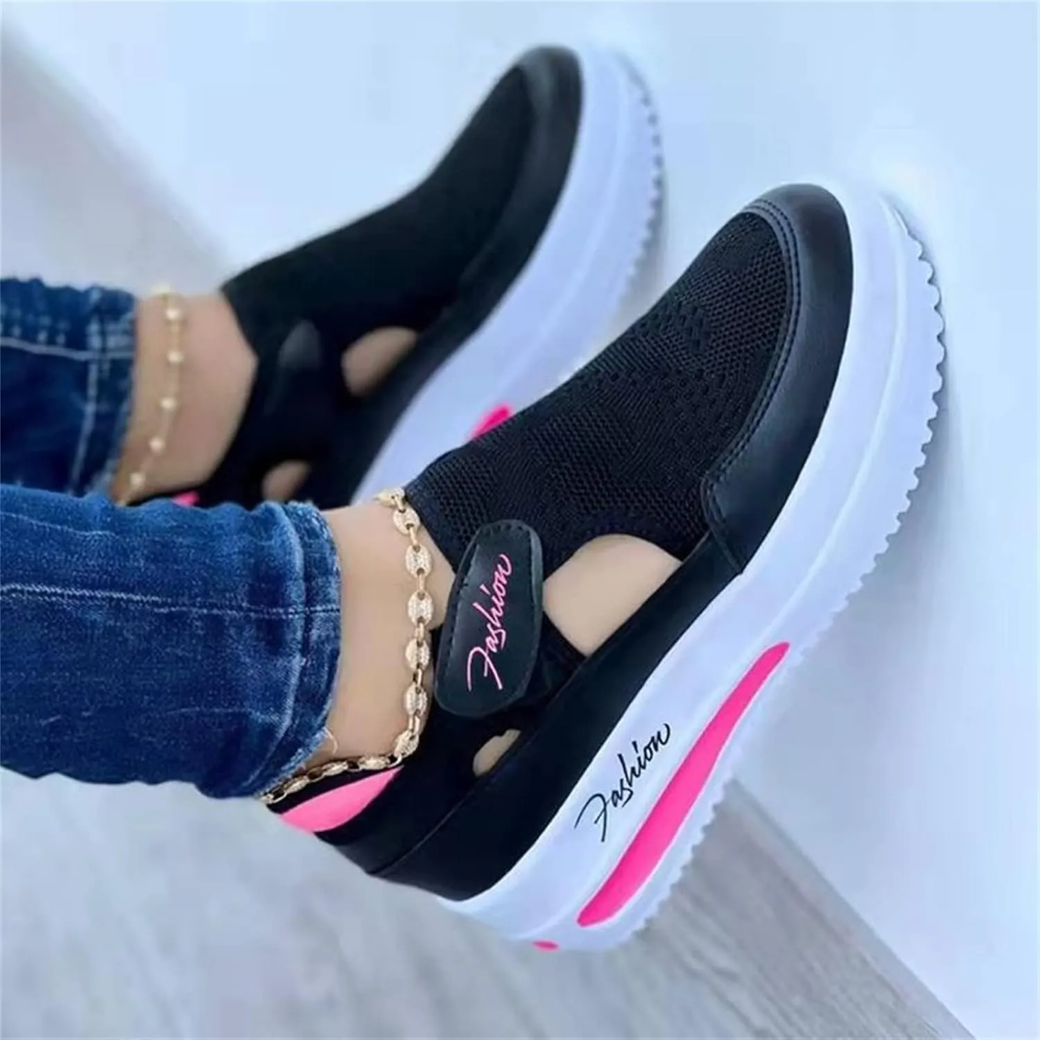 Ladmiple Sneakers For Women Slip On Wide Width Canvas Shoes Casual Cute Fashion Walking Shoe Dressy Summer Flats Loafers