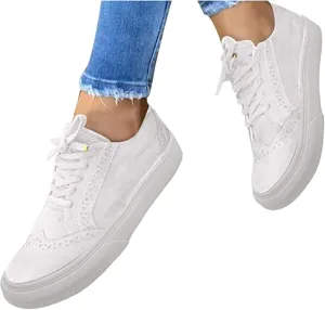 Lausiuoe Shoes For Women Sneakers Trendy Comfortable Casual Fashion Walking Shoes Slip On Low Top Canvas Flat Loafers