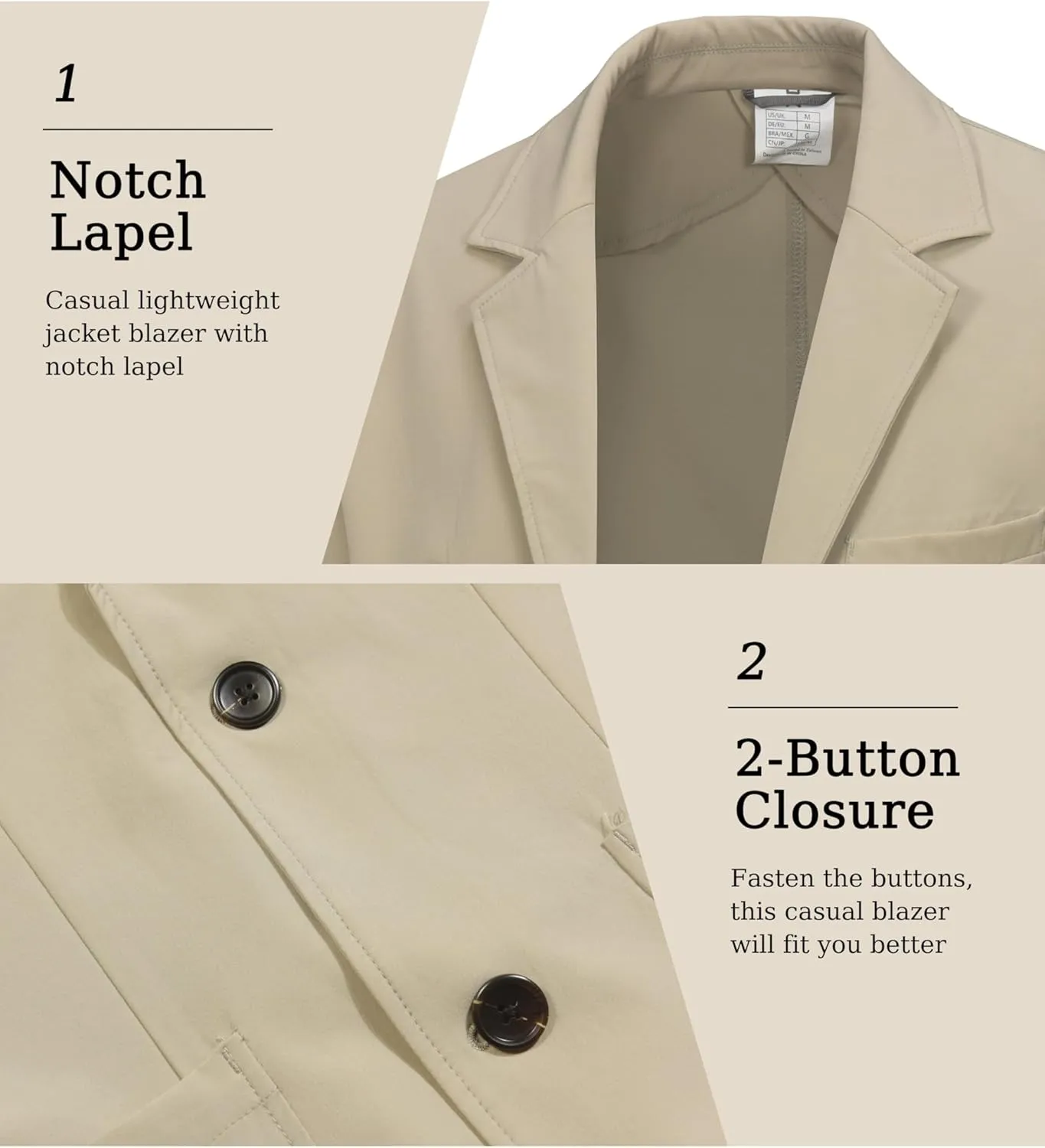 Little Donkey Andy Men's Casual Suit Blazer Jackets Slim Fit Business Lightweight Two Button Sport Coat