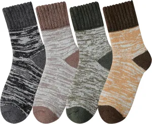 MAGIARTE Womens Boot Wool Socks Christmas Gift Pack Winter Thick Warm Vintage Cozy Crew Socks for Women 3/4/5- Pack