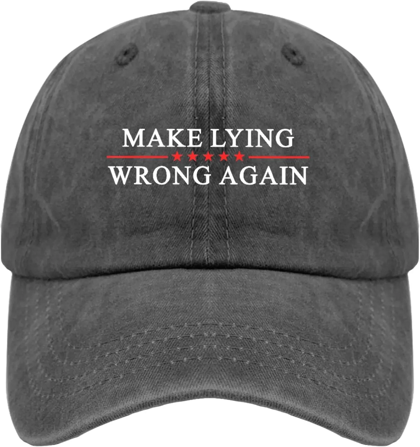 Make Lying Wrong Again Hats for Womens Baseball Caps Trendy Washed Workout Hat Cotton