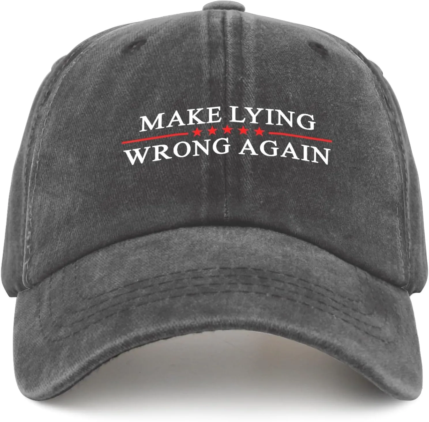 Make Lying Wrong Again Hats for Womens Baseball Caps Trendy Washed Workout Hat Cotton