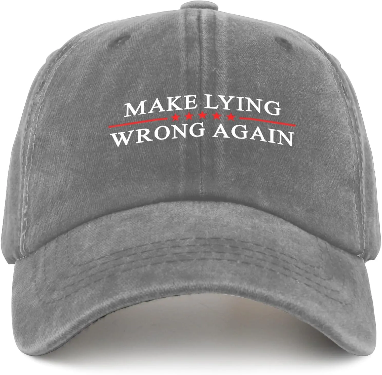Make Lying Wrong Again Hats for Womens Baseball Caps Trendy Washed Workout Hat Cotton