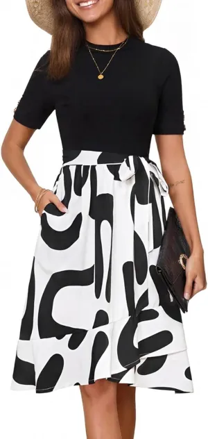 Maxi Dresses for Women 2025 Summer Casual Short Sleeve Floral Midi Dress Elegant Ruffle Tiered Flowy Boho Maxi Dress