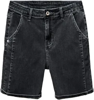 Men Summer Thin Business Denim Shorts Casual Stretch Slim Jeans Short