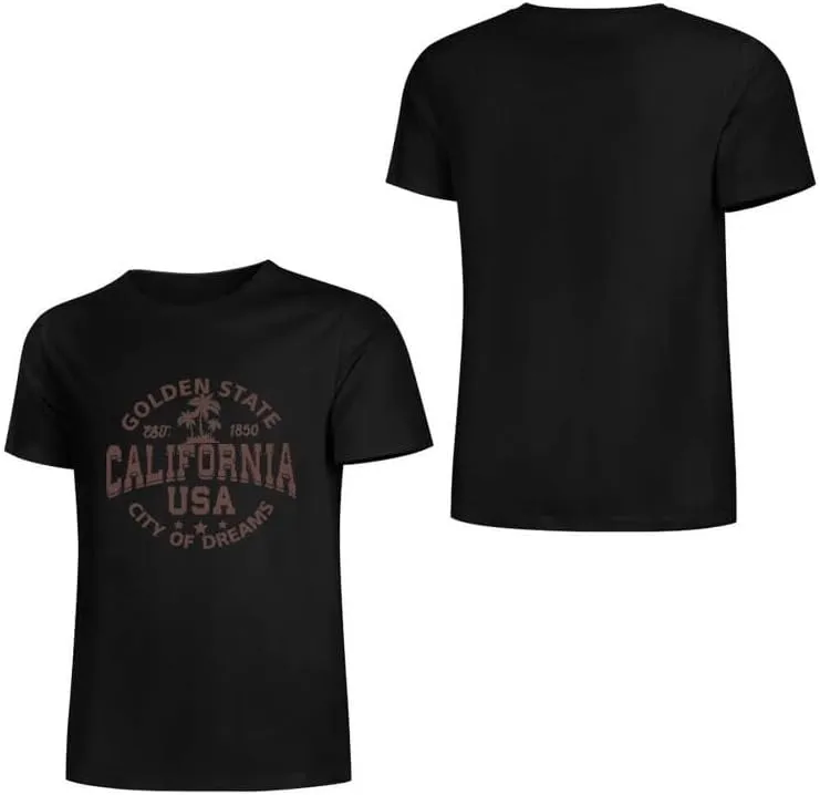 Men's Cotton Short Sleeve Tees Soft Fashion Print T-Shirts Casual Graphic Crewneck Tops