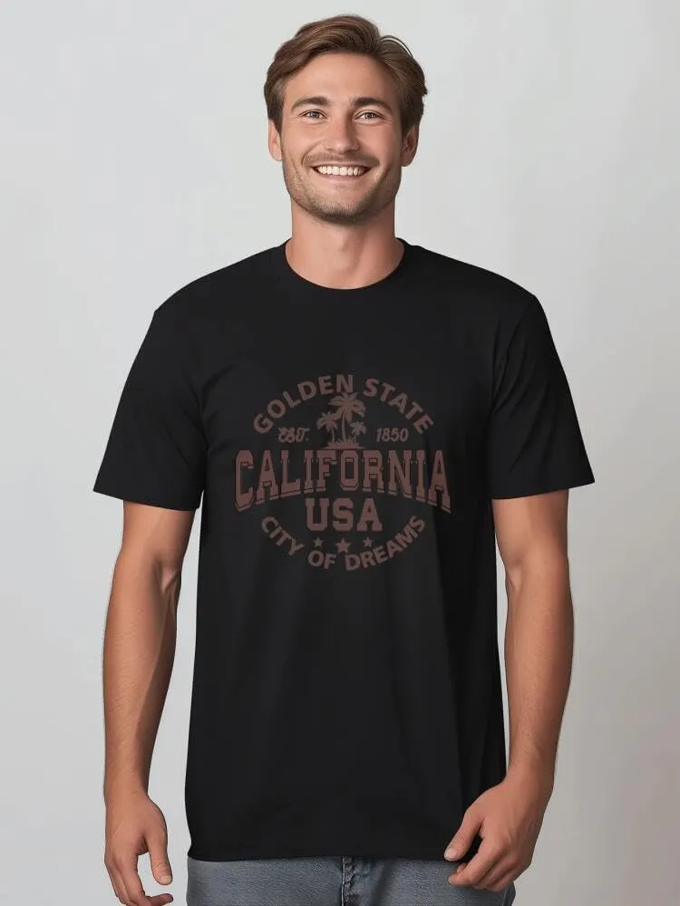 Men's Cotton Short Sleeve Tees Soft Fashion Print T-Shirts Casual Graphic Crewneck Tops