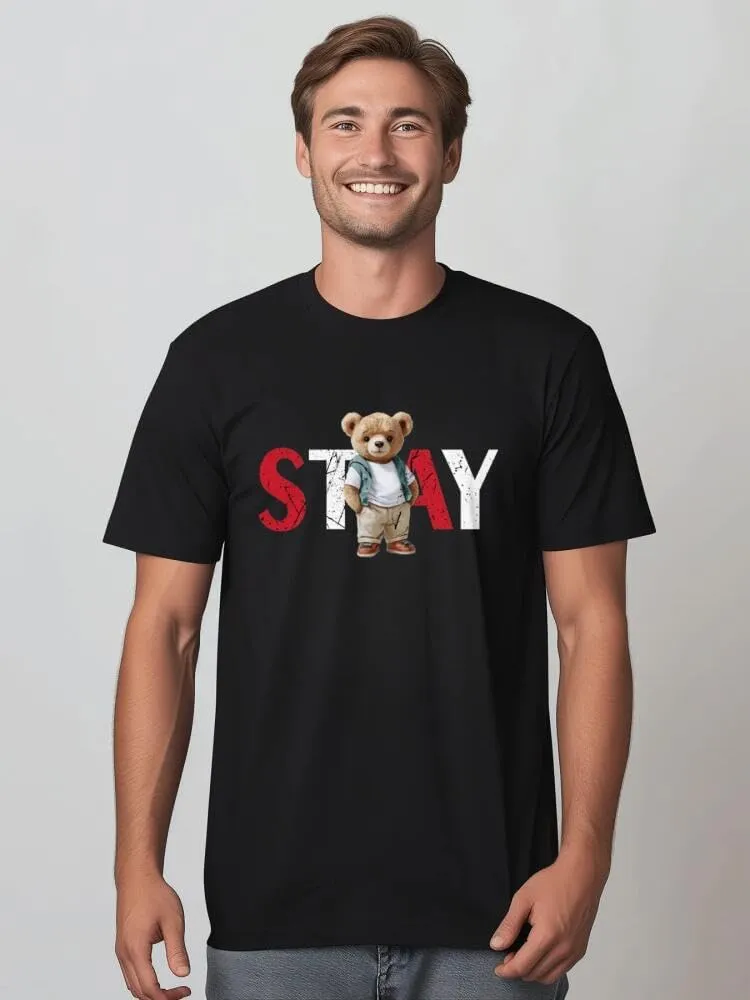 Men's Cotton Short Sleeve Tees Soft Fashion Print T-Shirts Casual Graphic Crewneck Tops