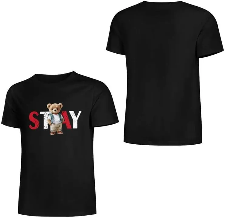 Men's Cotton Short Sleeve Tees Soft Fashion Print T-Shirts Casual Graphic Crewneck Tops
