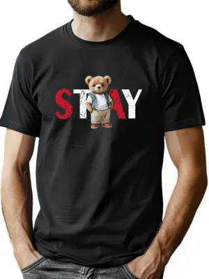 Men's Cotton Short Sleeve Tees Soft Fashion Print T-Shirts Casual Graphic Crewneck Tops