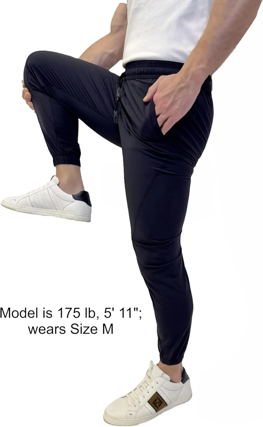 Men's Lightweight Jogger Pants-Elastic Waistband Breathable and Stretchable Sweatpants for Running Gym Everyday Wear