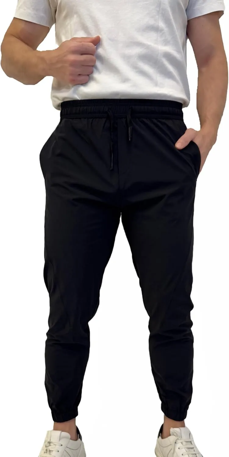 Men's Lightweight Jogger Pants-Elastic Waistband Breathable and Stretchable Sweatpants for Running Gym Everyday Wear