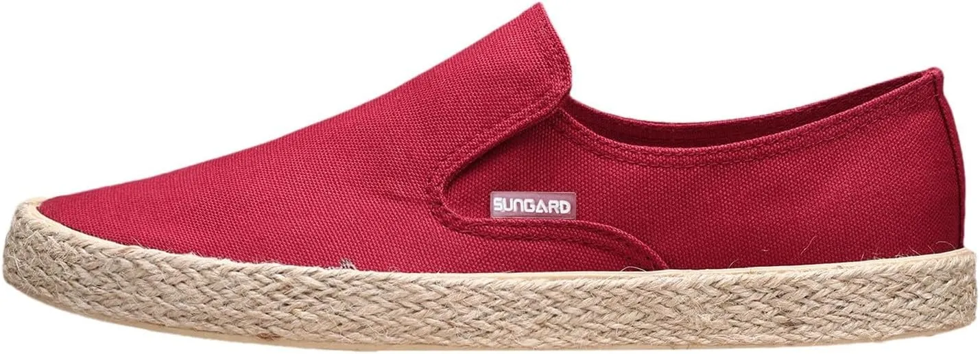 Mens Slip On Sneakers Comfortable Wide Width Espadrilles Casual Sneakers Flat Walking Shoes Breathable Lightweight Canvas Sport Shoes