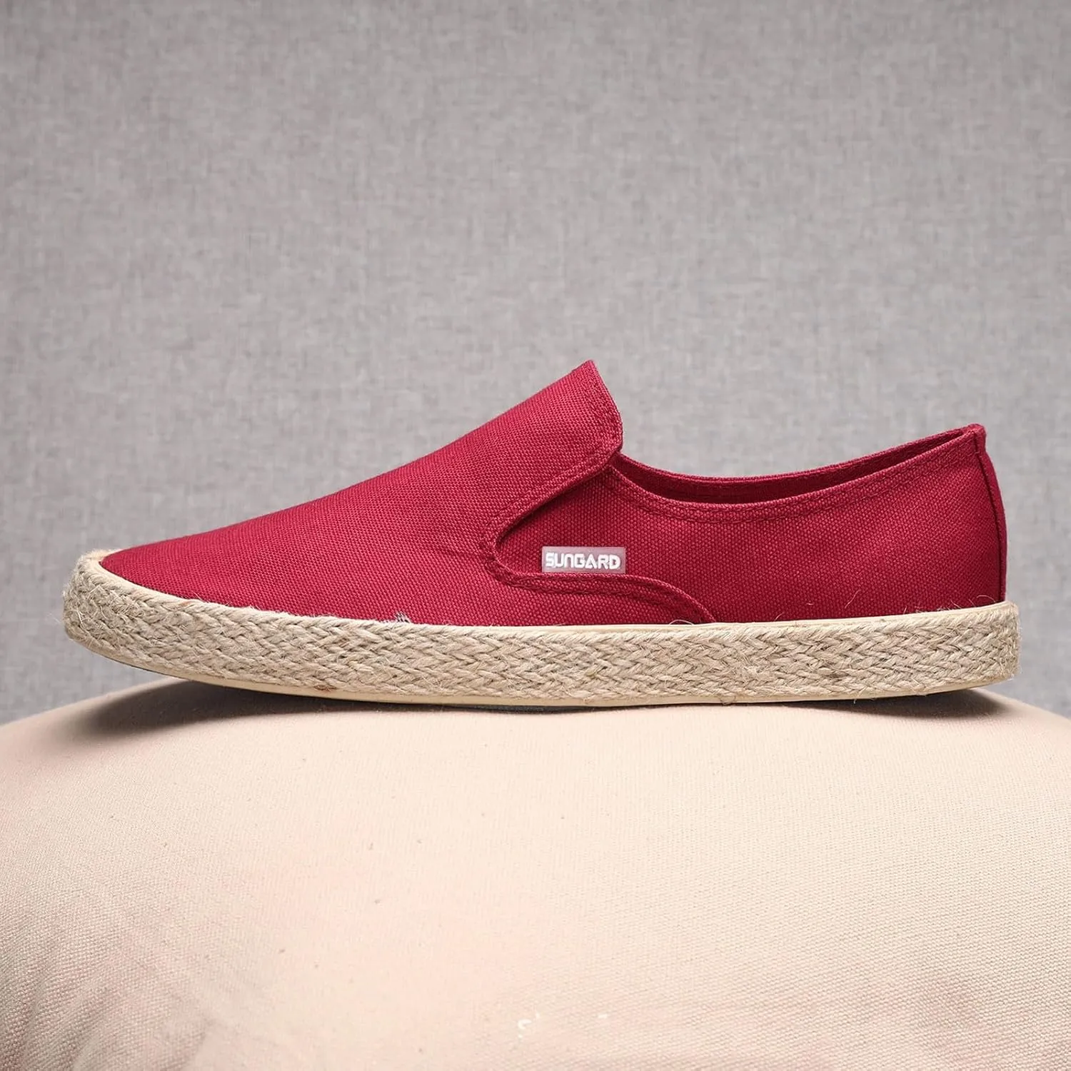 Mens Slip On Sneakers Comfortable Wide Width Espadrilles Casual Sneakers Flat Walking Shoes Breathable Lightweight Canvas Sport Shoes
