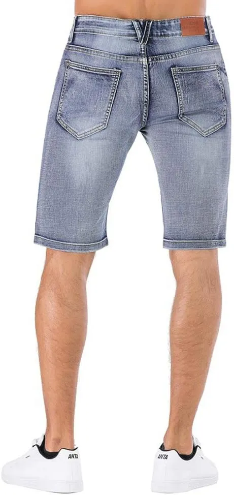Men's Stretch Ripped Denim Shorts Casual Summer Jeans Shorts