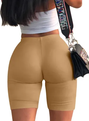 Mokoru Women's Biker Shorts High Waisted Sexy Workout Gym Athletic Shorts