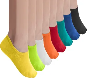 No Show Socks for Women Size 4-7/7-10/10-13 Invisible Low Cut Cotton Breathable Liner Socks With Non Slip Grips