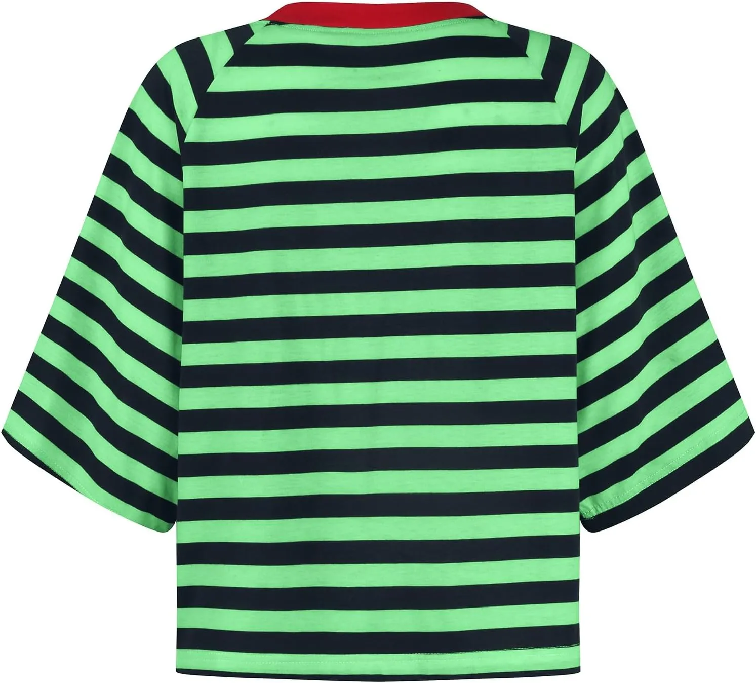Oversized Tshirts for Women Striped Crew Neck Elbow Sleeve Tops Summer Color Block Half Sleeve Casual Blouses