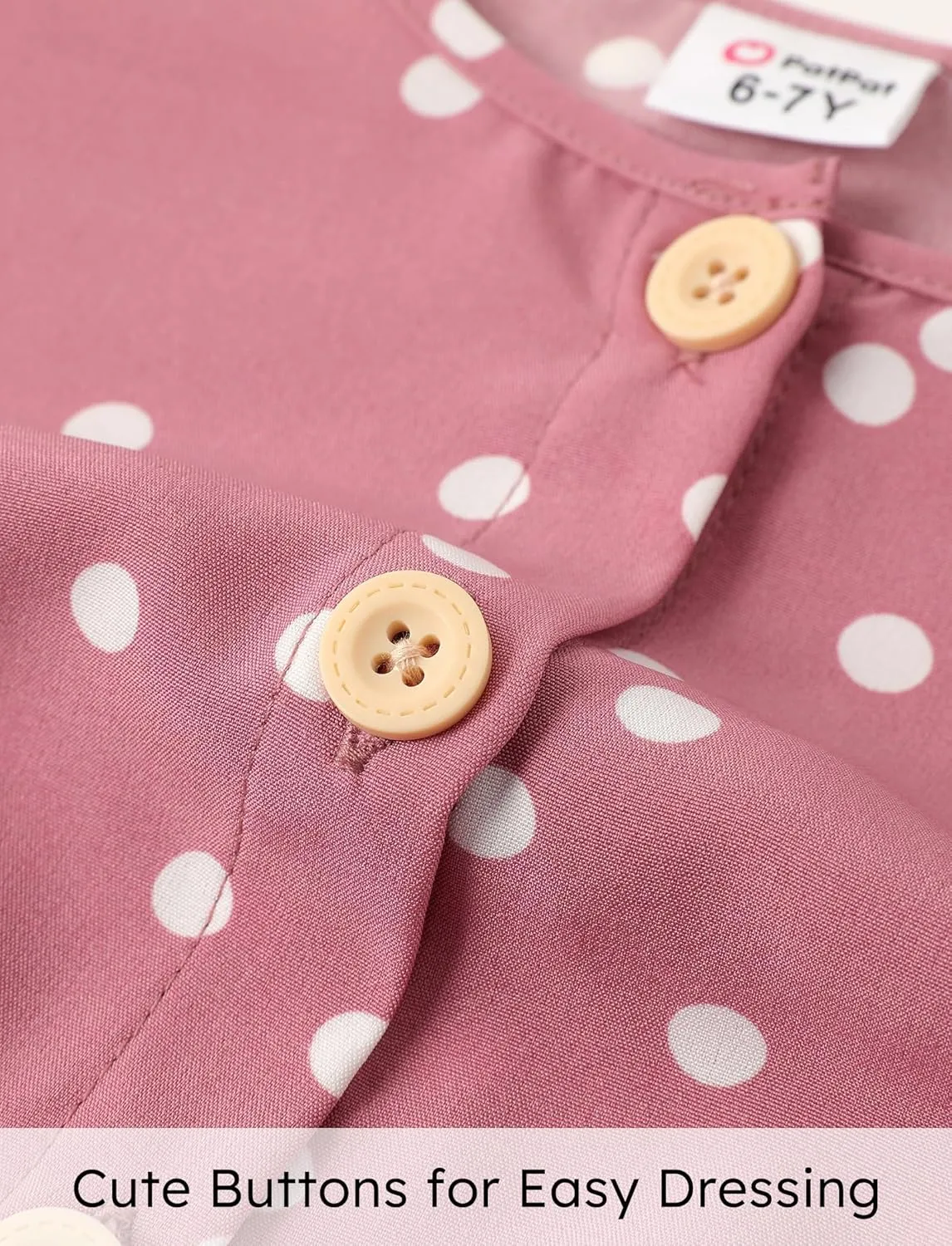 PATPAT Dress for Girls Button Down Floral Print Bowknot Ruffle Short Sleeve Casual Swing Dresses